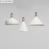 Nordic Hanging Pendant Light With Cone/Barn Metal Shade For Dining Room - 9.5’’/14’’ Wide