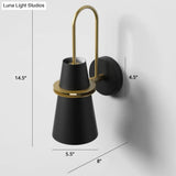 Nordic Horn-Shaped Wall Mount Reading Lamp For Bedroom With Metal Construction And Slit - 1 Head