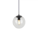 Nordic Industrial Glass Pendant Light - 1-Light Globe Style For Restaurants Clear / 6