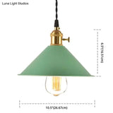 Nordic Industrial Macarons Pendant Light - Metal Colorful 1-Light Lighting