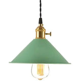 Nordic Industrial Macarons Pendant Light - Metal Colorful 1-Light Lighting Green / 8.5’