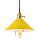 Nordic Industrial Macarons Pendant Light - Metal Colorful 1-Light Lighting Yellow / 8.5’