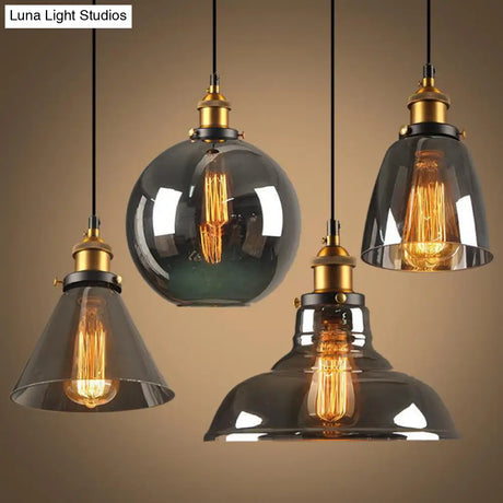 Nordic Industrial Mirrored Glass Pendant Ceiling Light With 1 Hanging