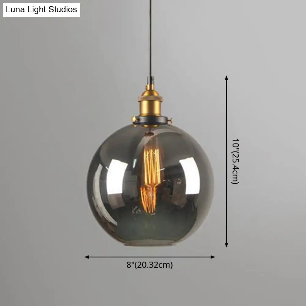Nordic Industrial Mirrored Glass Pendant Ceiling Light With 1 Hanging