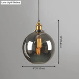 Nordic Industrial Mirrored Glass Pendant Ceiling Light With 1 Hanging