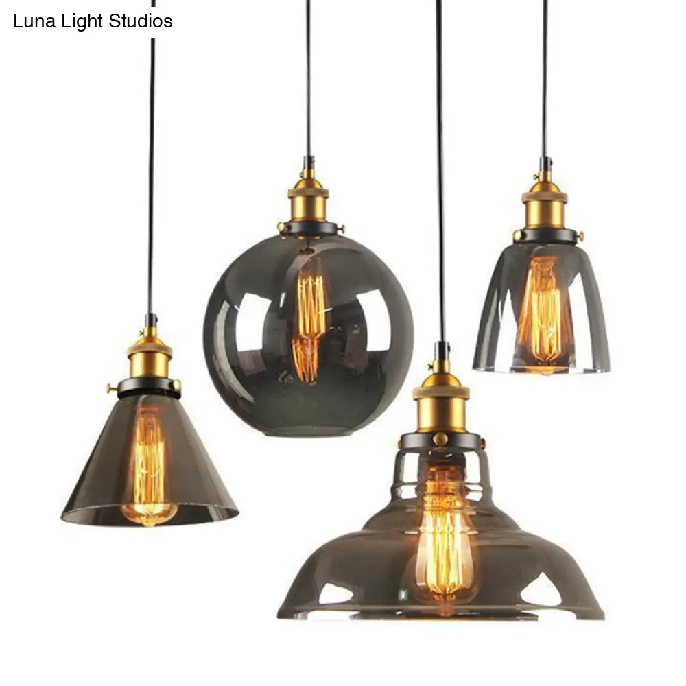 Nordic Industrial Mirrored Glass Pendant Ceiling Light With 1 Hanging