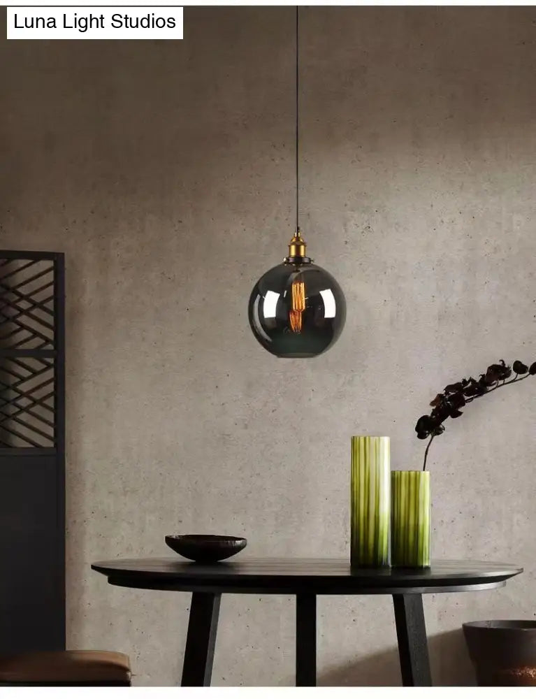 Nordic Industrial Mirrored Glass Pendant Ceiling Light With 1 Hanging