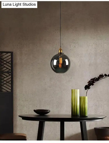Nordic Industrial Mirrored Glass Pendant Ceiling Light With 1 Hanging