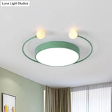 Nordic Iron Led Ceiling Light With Crab Design In Grey/White/Green For Bedrooms