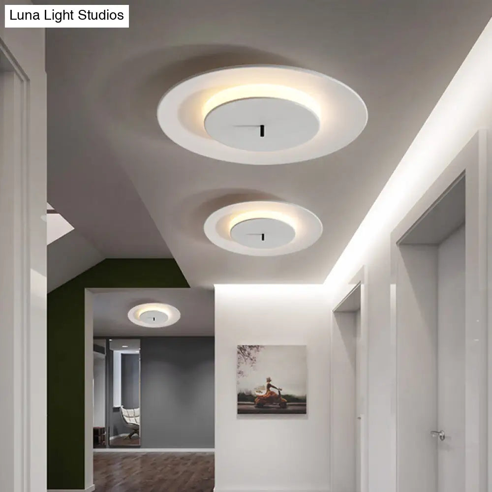Nordic Led Acrylic Flush Mount Ceiling Light - Stylish Close-To-Ceiling Lighting Fixture