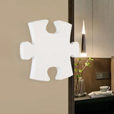 Nordic Led Acrylic Jigsaw Puzzle Wall Sconce In White/Black For Living Room - White/Warm Light