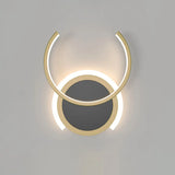 Nordic Led C-Shaped Wall Sconce In Gold For Bedroom - Warm/White Light