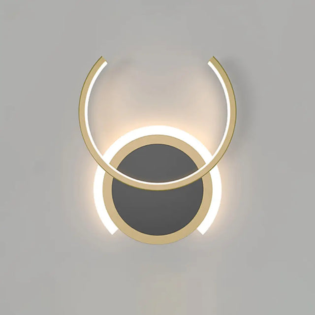 Nordic Led C-Shaped Wall Sconce In Gold For Bedroom - Warm/White Light