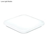 Nordic Led Ceiling Flush Mount Light - White Square Lamp With Acrylic Shade (12’/15’/18’) For