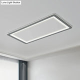 Nordic Led Ceiling Light: Dark Grey Ultra-Thin Flush Mount With Acrylic Shade