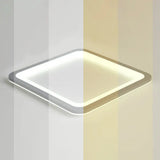 Nordic Led Ceiling Light: Dark Grey Ultra-Thin Flush Mount With Acrylic Shade Gray / 14.5 Remote