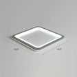 Nordic Led Ceiling Light: Dark Grey Ultra-Thin Flush Mount With Acrylic Shade Gray / 14.5 White