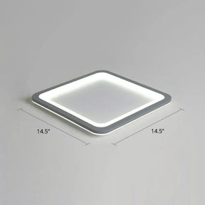 Nordic Led Ceiling Light: Dark Grey Ultra-Thin Flush Mount With Acrylic Shade Gray / 14.5 White