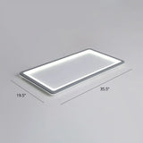 Nordic Led Ceiling Light: Dark Grey Ultra-Thin Flush Mount With Acrylic Shade Gray / 35.5 White