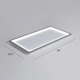 Nordic Led Ceiling Light: Dark Grey Ultra-Thin Flush Mount With Acrylic Shade Gray / 39 White