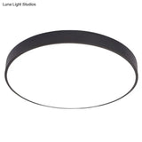 Nordic Led Ceiling Light With Acrylic Diffuser For Hallways - Sleek Metal Flush Mount