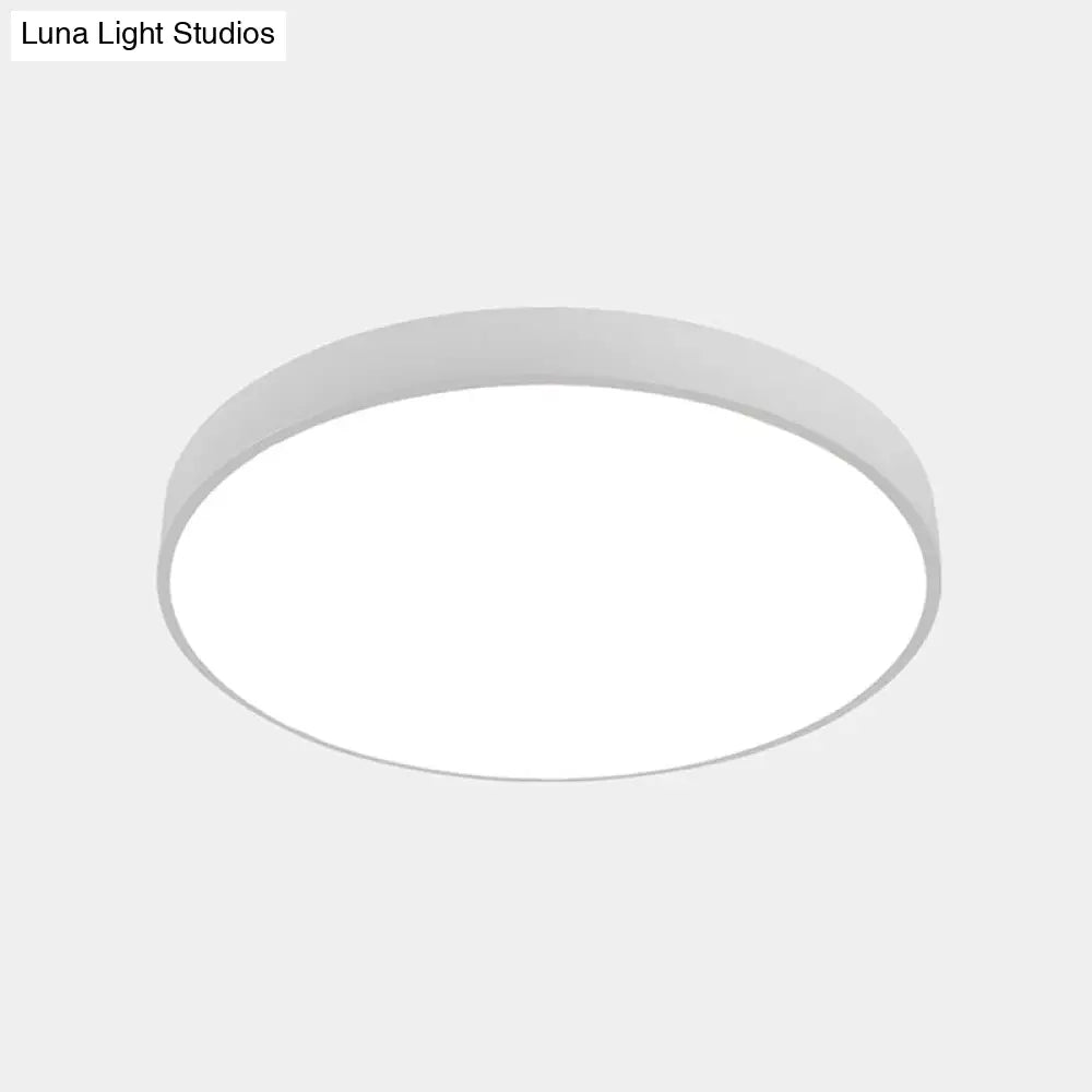 Nordic Led Ceiling Light With Acrylic Diffuser For Hallways - Sleek Metal Flush Mount