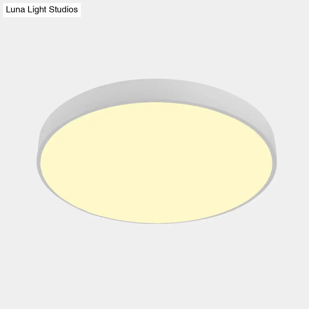 Nordic Led Ceiling Light With Acrylic Diffuser For Hallways - Sleek Metal Flush Mount