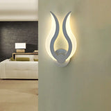 Nordic Led Flame-Shaped Wall Sconce Light For Cozy Bedroom Ambiance In Warm/White White / B