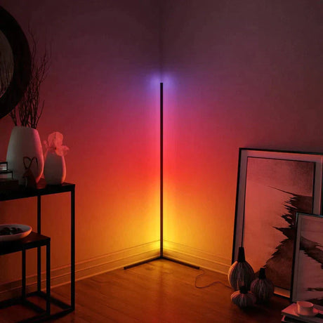 Nordic Led Floor Lamp Rgb Corner Right Angle Lights Coloful Bedroom Lamp Lighting Remote Control