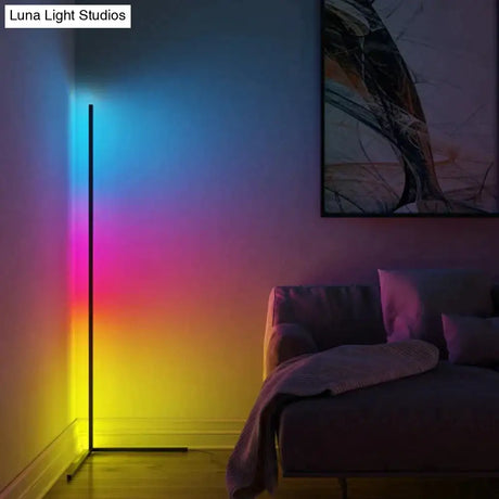 Nordic Led Floor Lamp Rgb Corner Right Angle Lights Coloful Bedroom Lamp Lighting Remote Control