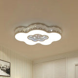 Nordic Led Flush Mount Ceiling Light In Cloud Design - White/Warm