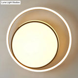 Nordic Led Flush Mount Lamp In White For Modern Corridors