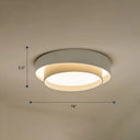 Nordic Led Flushmount Ceiling Light Fixture - Metal 2-Layer Design Ideal For Bedroom Lighting White
