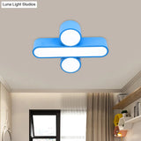 Nordic Led Flushmount Rgb Mathematical Notation Ceiling Lamp With Metal Shade