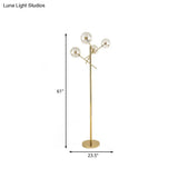 Nordic Led Gold Tree-Like Metal Standing Lamp - Contemporary Floor Light For Living Room