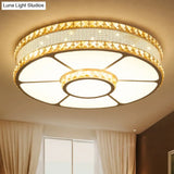Nordic Led Metal Drum Flush Mount Ceiling Lamp With Acrylic Diffuser - Multiple Sizes Available