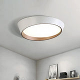 Nordic Led Round Ceiling Light Fixture - Acrylic Flush Mount Lamp For Bedroom In White/Grey/Green
