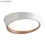 Nordic Led Round Ceiling Light Fixture - Acrylic Flush Mount Lamp For Bedroom In White/Grey/Green