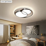 Nordic Led Round Flush Mount Ceiling Light With Acrylic Shade
