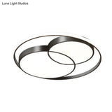 Nordic Led Round Flush Mount Ceiling Light With Acrylic Shade
