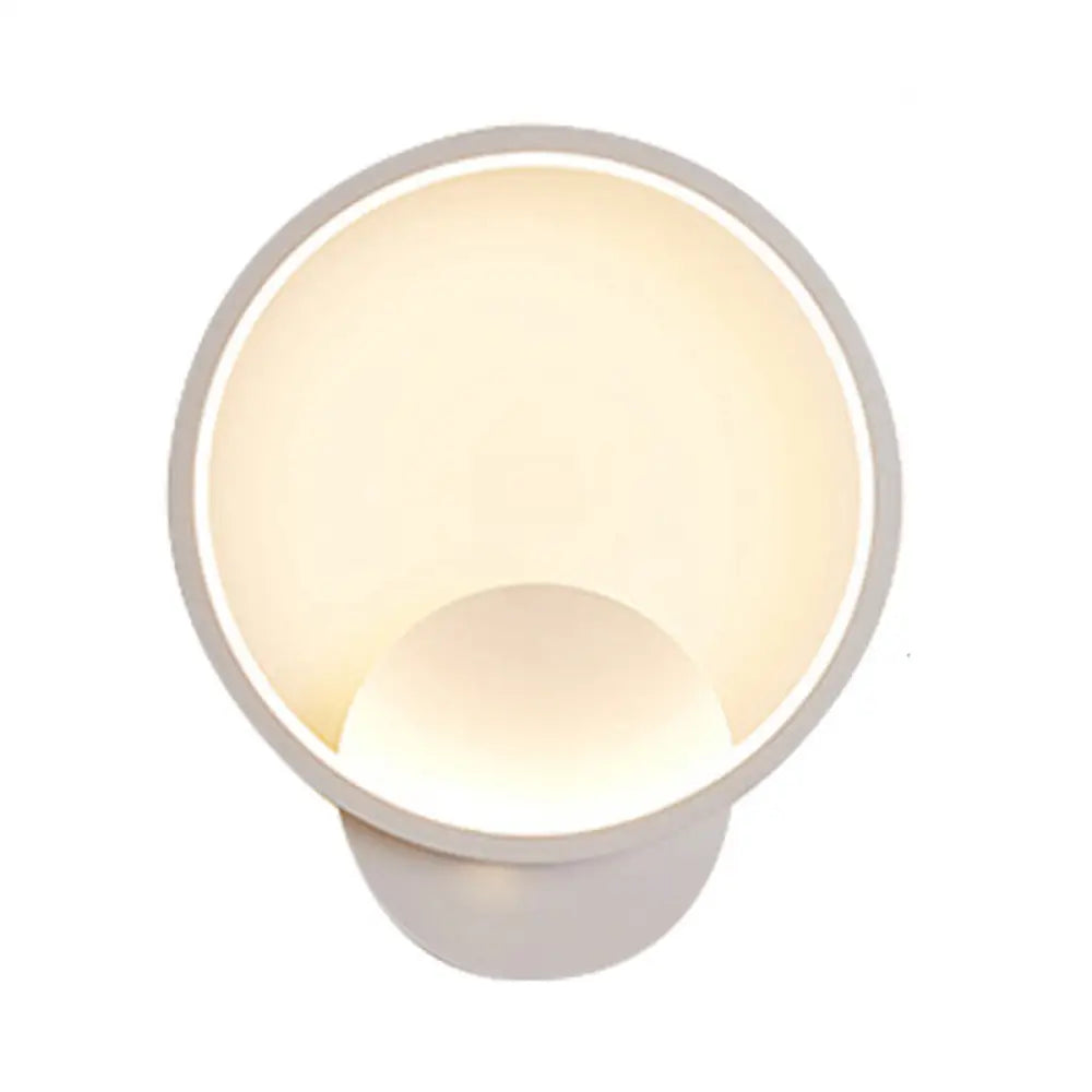 Nordic Line Led Wall Lamp For Corridor And Bedroom Ambient Lighting White / Warm Round
