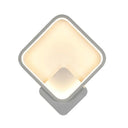 Nordic Line Led Wall Lamp For Corridor And Bedroom Ambient Lighting White / Warm Square Plate