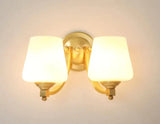 Nordic Living Room Bedroom Copper Wall Lamps Two-heads copper wall lamp / LED white light Copper Wall Lamps
