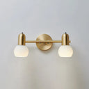 Nordic Luxury Metal Vanity Mirror Lights - Down Lighting Bath With Glass Shade 2 / Brass