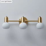 Nordic Luxury Metal Vanity Mirror Lights - Down Lighting Bath With Glass Shade