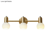 Nordic Luxury Metal Vanity Mirror Lights - Down Lighting Bath With Glass Shade