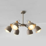 Nordic Metal Chandelier With 6 Rotatable Heads For Nursing Room Khaki