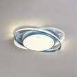 Nordic Metal Flush Mount Spotlight With White Acrylic Shade For Kids Bedroom Blue / 19.5