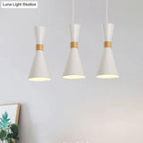 Nordic Metal Hourglass Mini Pendant Light For Living Room And Hallway - 1 Hanging Lamp