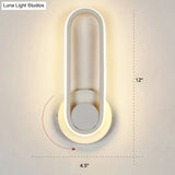 Nordic Metal Led Rotatable Oblong Wall Mount Lamp For Bedroom Lighting